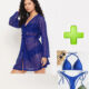 Special! Babydoll Nightwear Net Robe/Negligee/Chemise with Bikini Set