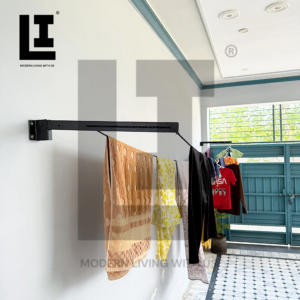 LIFEINNO | Premium Wall Mounted Cloth Dryer Stand with Retractable Rope Heavy Duty Laundry Drying Rack