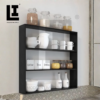 LIFEINNO | 3-Tier Wooden Kitchen Wall Shelf - Multipurpose Cabinet Sto