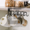 LIFEINNO | Double Cup Hanger Under Cabinet Mug Holder Kitchen Coffee