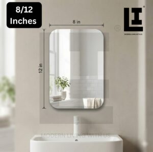 LIFEINNO | Square Mirror Sticker Set | DIY Decorative Wall Mirror