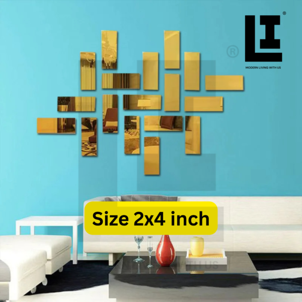 LIFEINNO | Rectangular Acrylic Mirror Wall Panel | Acrylic Mirror
