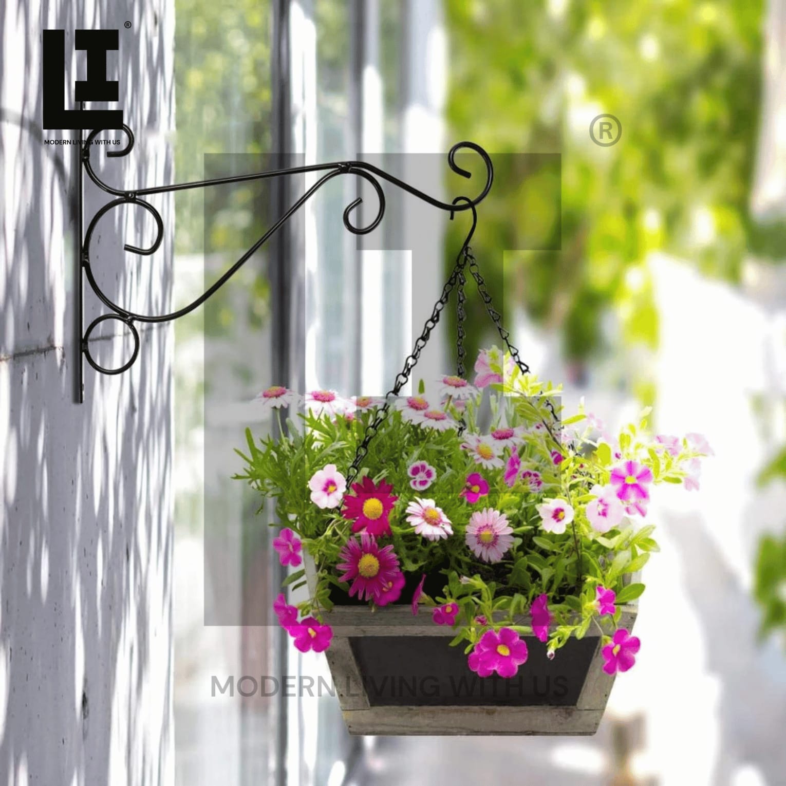 LIFEINNO | Iron Garden Wall Hanging Stand –(Only Stand)Heavy Duty