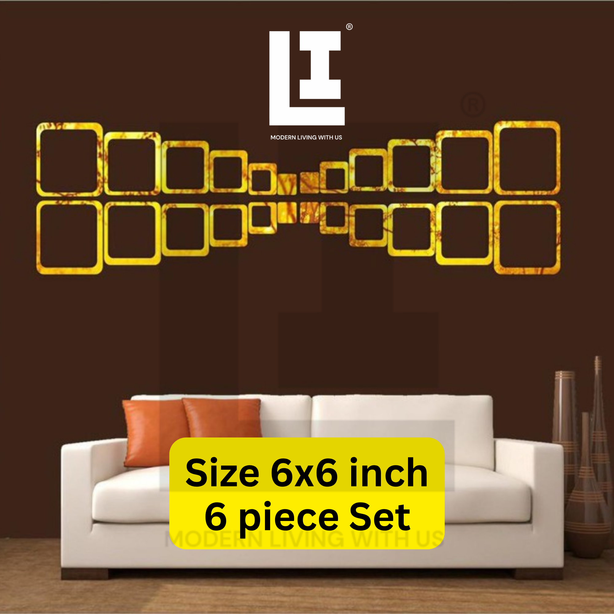 266487ec42b1c04b48b5132da40cb931.png LIFEINNO | Geometric Square Acrylic Mirror Wall Art | Acrylic Mirror