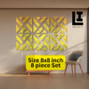 LIFEINNO | Abstract Geometric Square Cutting Acrylic Mirror Wall Art
