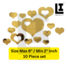 LIFEINNO | Premium Heart Silhouette Acrylic Mirror Wall Art Set - Vol 2