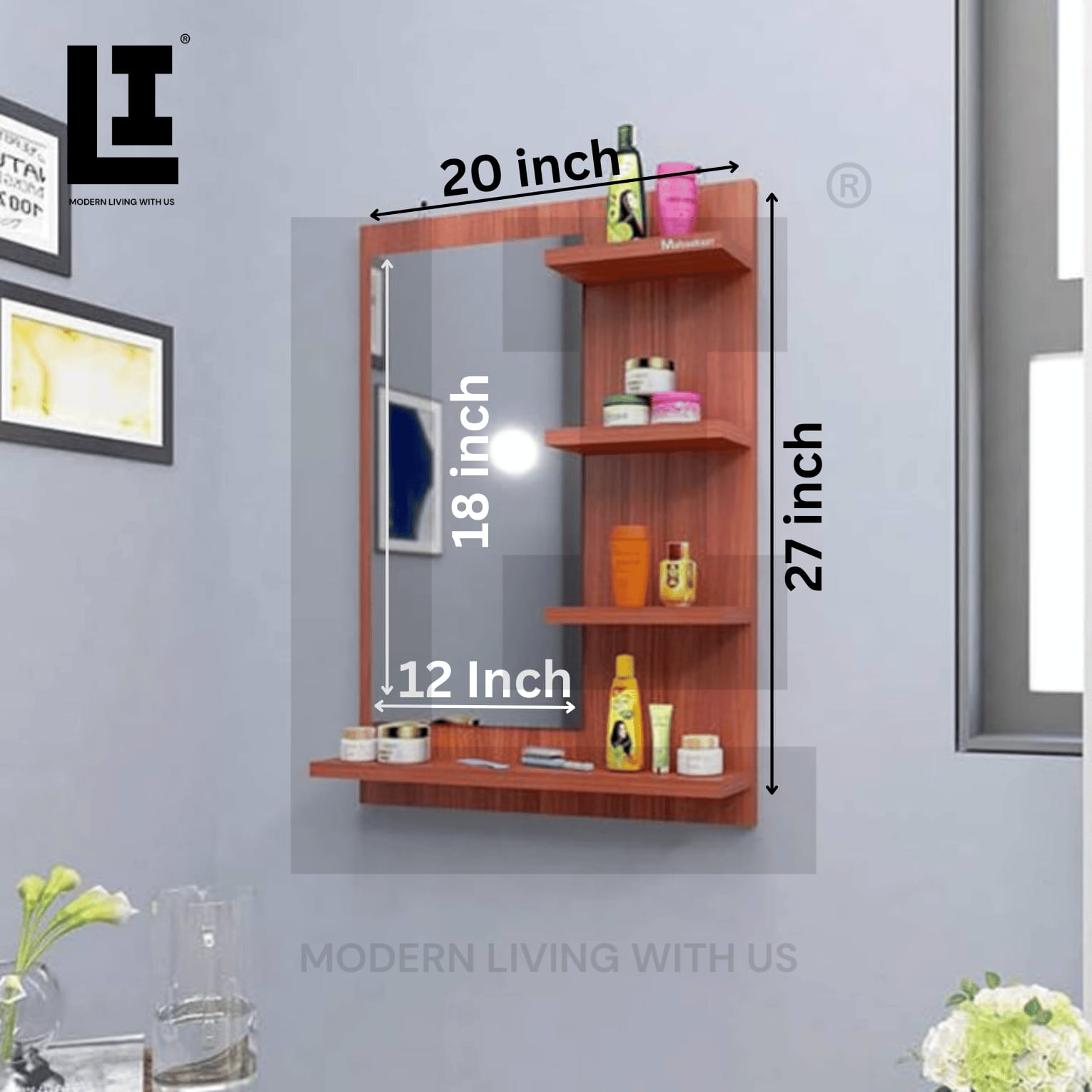 28d8fa8dfc353b1f2c00e8b4ffb12947.jpg LIFEINNO | Wooden Dressing Table with Mirror – Modern Makeup Vanity