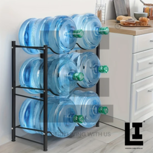 LIFEINNO | AquaStack 6 Gallon Water Bottle Rack 3 Tier Industrial Metal Storage Stand