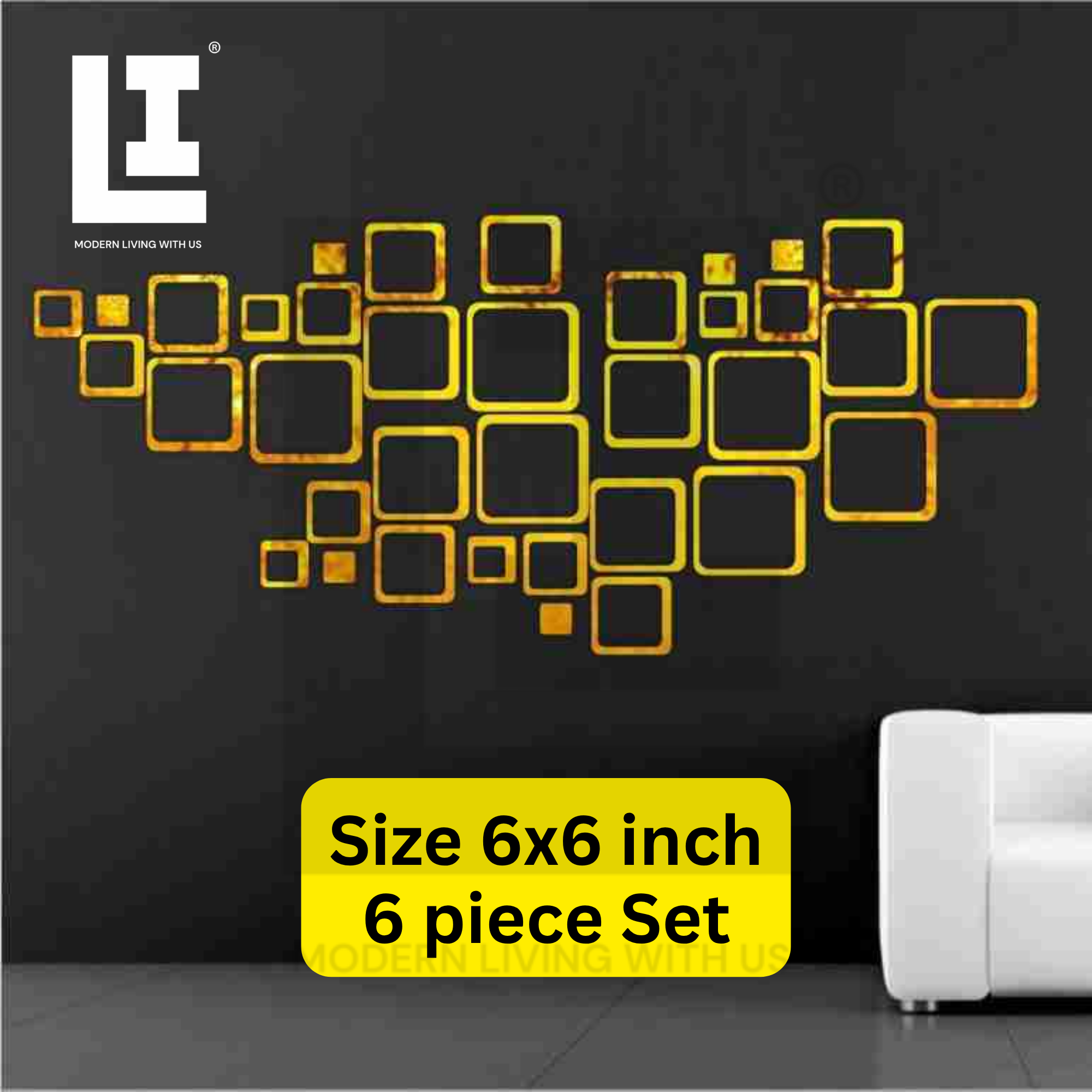 2f763a0d15294d89685537bba57d8a3e.png LIFEINNO | Geometric Square Acrylic Mirror Wall Art | Acrylic Mirror