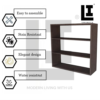 LIFEINNO | 3-Tier Wooden Kitchen Wall Shelf - Multipurpose Cabinet Sto