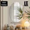 LIFEINNO | Oval Mirror Wall Sticker | Self Adhesive Decorative
