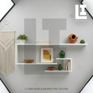 3e71db486e26b5f684b91fd57da5f7b5.jpg LIFEINNO | Geometric Wall Mounted MDF Wooden Floating Shelf - Unique H