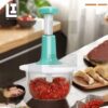 LIFEINNO | Manual Food Chopper – Hand Push Vegetable & Onion Chopper