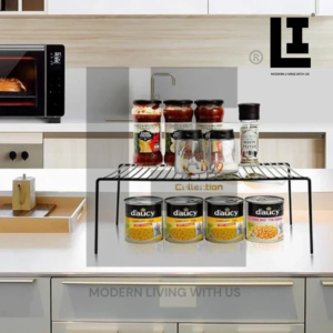 3f8a55734433ba6d0e858da8114ee21d.png LIFEINNO | Inside Cabinet Organizer Metal Kitchen Shelf Rack Expandabl