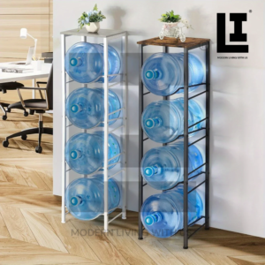 LIFEINNO | 4 in 1 Water Bottle Holder with Dispenser Top Heavy Duty Metal 4 Tier Storage Rack