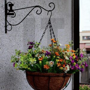 LIFEINNO | Iron Garden Wall Hanging Stand –(Only Stand)Heavy Duty Metal Plant Hanger for Pots, Balcony & Home Decor , Iron garden wall hanging stand, wall mounted plant stand, metal plant hanger, iron pot holder, hanging plant stand, balcony plant hanger