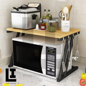 LIFEINNO PREMIUM Z-SHAPE MICROWAVE OVEN RACK & MULTIPURPOSE KITCHEN COUNTER ORGANIZER STAND