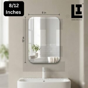 LIFEINNO | Square Mirror Sticker Set – DIY Decorative Wall Mirror Tiles for Bedroom, Living Room & Hallway