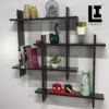 LIFEINNO | Dual Intersecting Floating Wall Shelf Modern Wooden