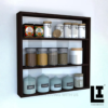 LIFEINNO | 3-Tier Wooden Kitchen Wall Shelf - Multipurpose Cabinet Sto