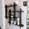 LIFEINNO | Dual Intersecting Floating Wall Shelf Modern Wooden