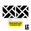 80ba1bd501998e3f45f65366dca1ea40.png LIFEINNO | Abstract Geometric Square Cutting Acrylic Mirror Wall Art - Vol 2