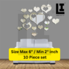 LIFEINNO | Premium Heart Silhouette Acrylic Mirror Wall Art Set - Vol 2