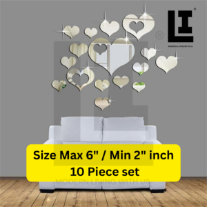 82f313c1f84eb5f42c20c8f49d96f585.png LIFEINNO | Premium Heart Silhouette Acrylic Mirror Wall Art Set - Vol 2