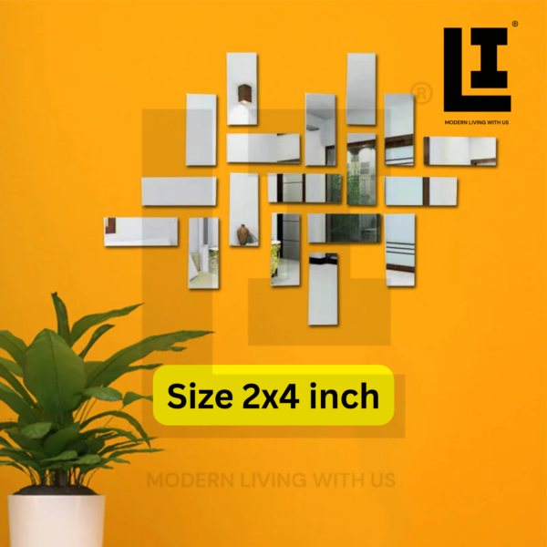 LIFEINNO | Rectangular Acrylic Mirror Wall Panel | Acrylic Mirror