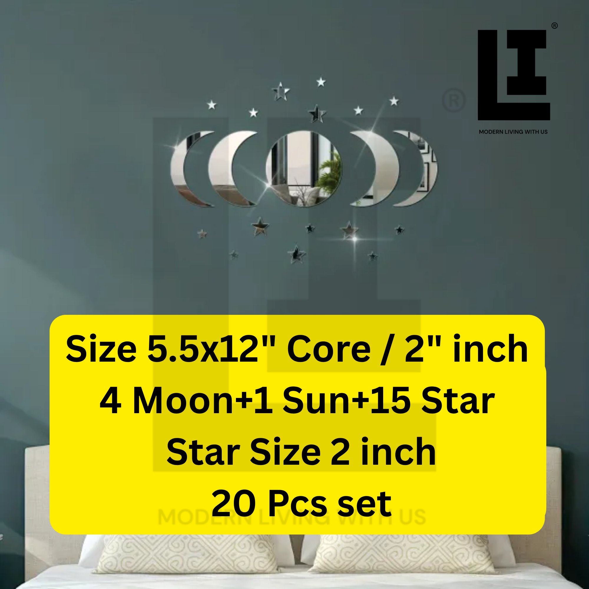 97a18a9edc0d789172f9ca03c814ef47.png LIFEINNO | Celestial Moon Sun & Stars Acrylic Mirror Wall Art Set