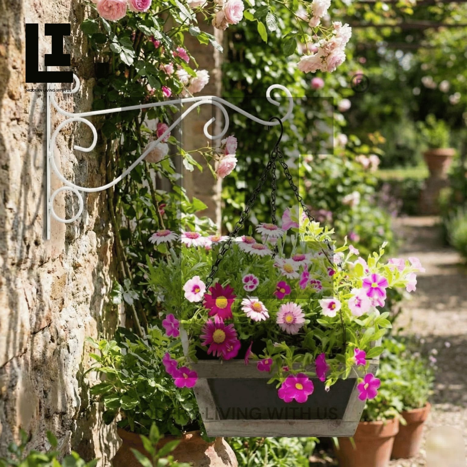 994e713cce9d6c09614c7529db47d89f.jpg LIFEINNO | Iron Garden Wall Hanging Stand –(Only Stand)Heavy Duty
