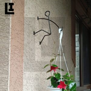LIFEINNO | Men Style Iron Garden Wall Hanging Stand – Decorative Metal Wall Hook for Plants, Pots & Lanterns Men style iron garden wall hanging stand, iron garden hanger, metal wall hook, plant hanging stand, decorative iron wall hanger, garden wall decor