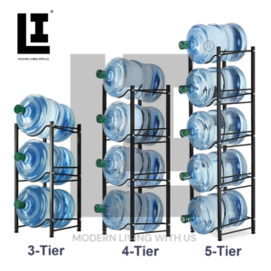 LIFEINNO | Premium Metal Water Bottle Rack Heavy Duty Multilayer Gallon Organizer Detachable Kitchen Storage Stand 3 4 5 6 Layer