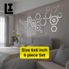 LIFEINNO | Hexagonal Hollow Acrylic Mirror Wall Decor | Geometric