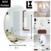 LIFEINNO | Oval Mirror Wall Sticker | Self Adhesive Decorative
