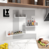 LIFEINNO | U-Shaped Large MDF Wooden Floating Shelves - Set of 3 Wall