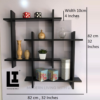 LIFEINNO | Dual Intersecting Floating Wall Shelf Modern Wooden