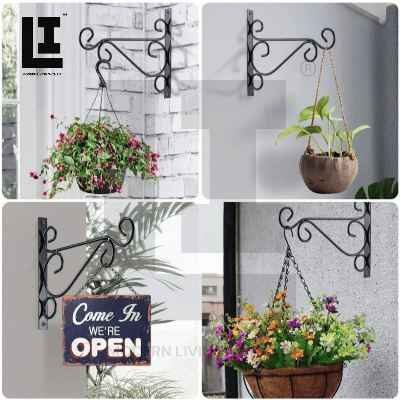 LIFEINNO | Iron Garden Wall Hanging Stand –(Only Stand)Heavy Duty