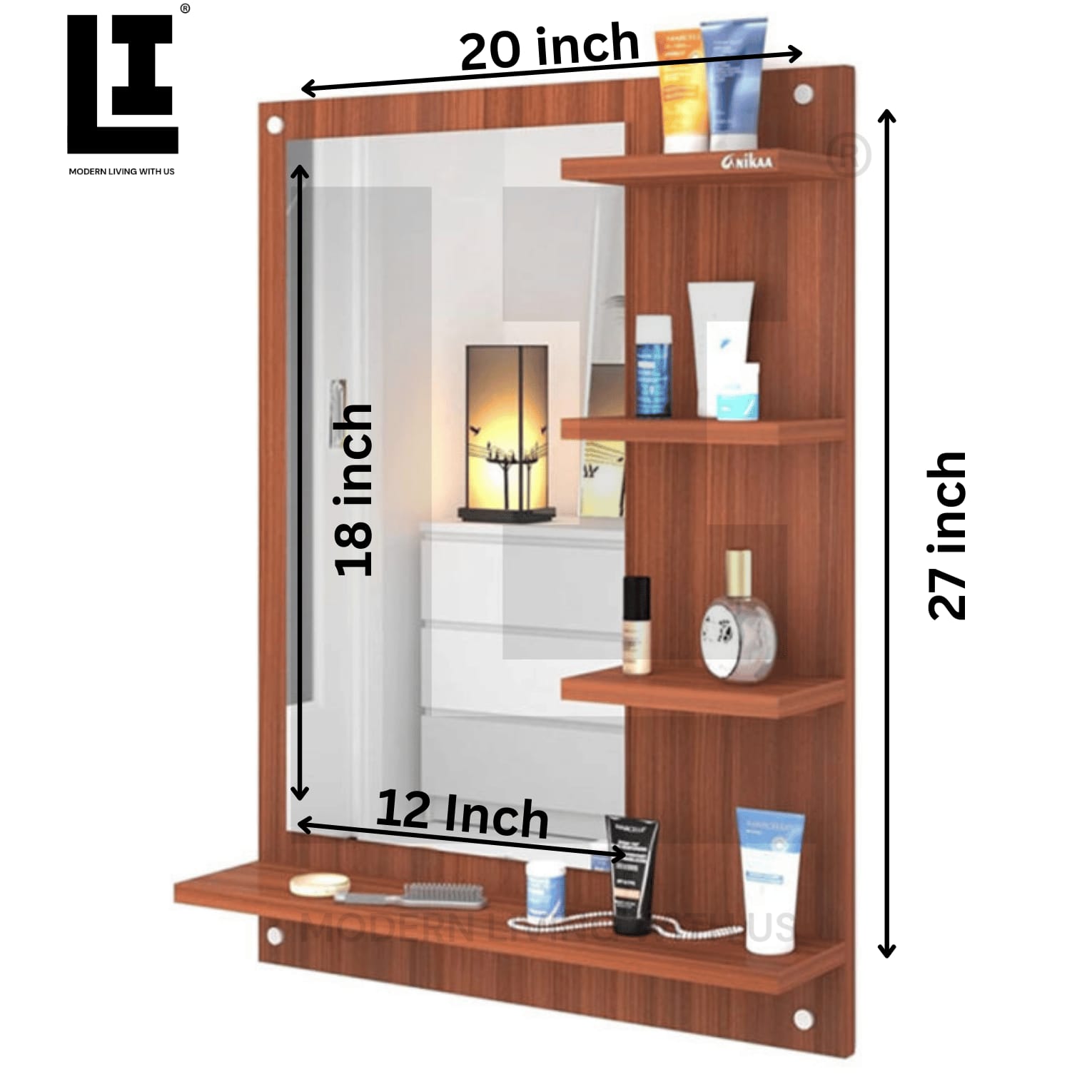 ae7329259cad68e6839860fa0aee641d.jpg LIFEINNO | Wooden Dressing Table with Mirror – Modern Makeup Vanity