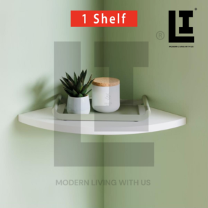 LIFEINNO | Premium Wooden Corner Shelf Wall Mounted Floating Display Rack Home Decor Storage Organizer Shelves