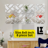 LIFEINNO | Abstract Geometric Square Cutting Acrylic Mirror Wall Art