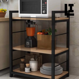 LIFEINNO | Multipurpose Microwave Stand 3 Wooden Layers Kitchen Storage Rack and Pantry Organizer