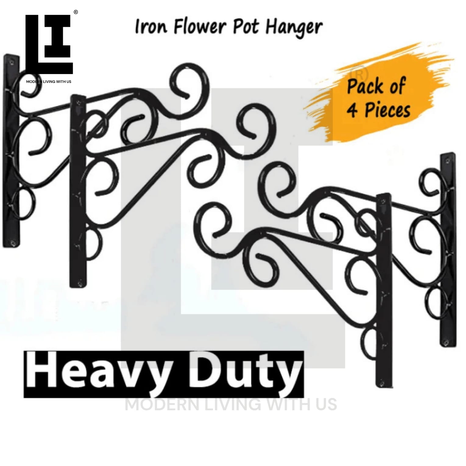 LIFEINNO | Iron Garden Wall Hanging Stand –(Only Stand)Heavy Duty