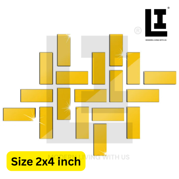 LIFEINNO | Rectangular Acrylic Mirror Wall Panel | Acrylic Mirror