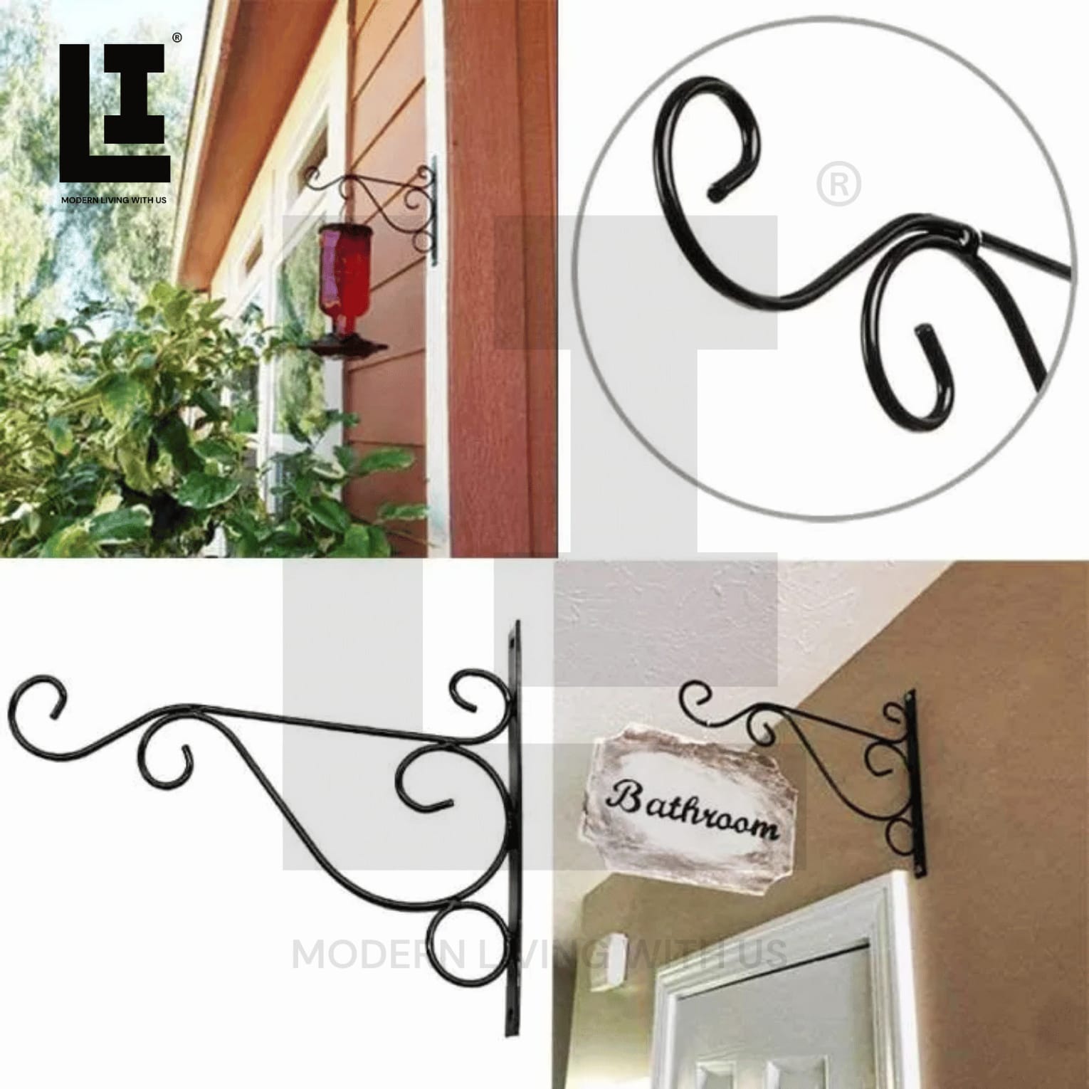 LIFEINNO | Iron Garden Wall Hanging Stand –(Only Stand)Heavy Duty