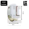 LIFEINNO | Oval Mirror Wall Sticker | Self Adhesive Decorative