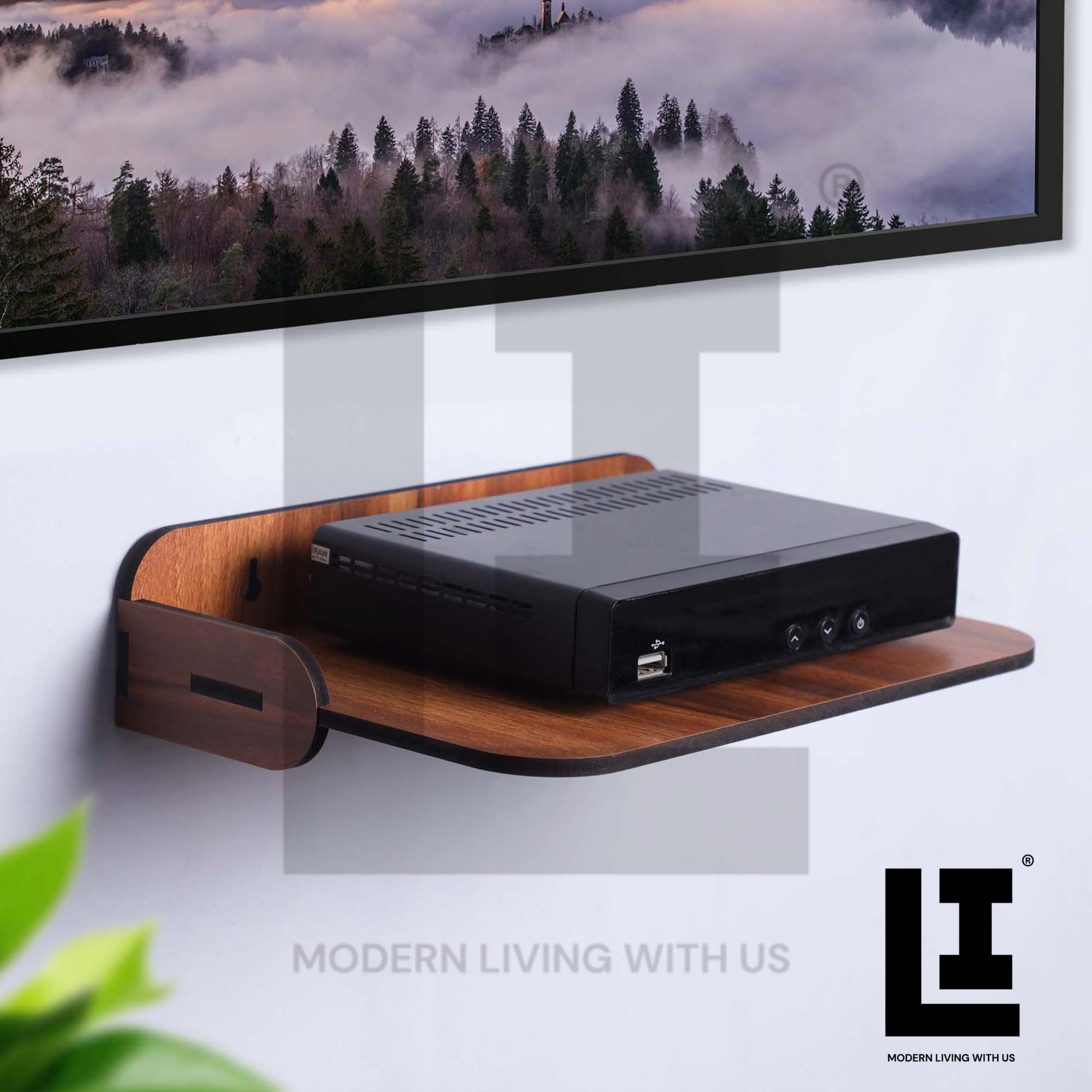 da4b44576a1ccdf450c244fb6e15dcf5.png LIFEINNO | MDF Wooden Wall Mount Shelf - Set-Top Box Stand