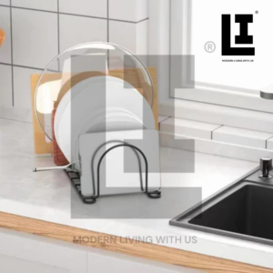 LIFEINNO | Premium Stainless Steel Plate Stand & Kitchen Organizer Rack