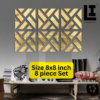LIFEINNO | Abstract Geometric Square Cutting Acrylic Mirror Wall Art