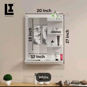 LIFEINNO | Wooden Dressing Table with Mirror – Modern Makeup Vanity Table for Bedroom, Storage Drawers & Home Decor , Wooden dressing table, makeup vanity table, wooden vanity, dressing table with mirror, bedroom furniture, makeup table, modern dressing